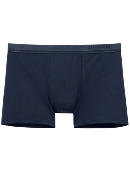 Cueca Boxer Em Algodão Premium Com Logótipo - Azul Cueca Boxer Em Algodão Premium Com Logótipo - Azul