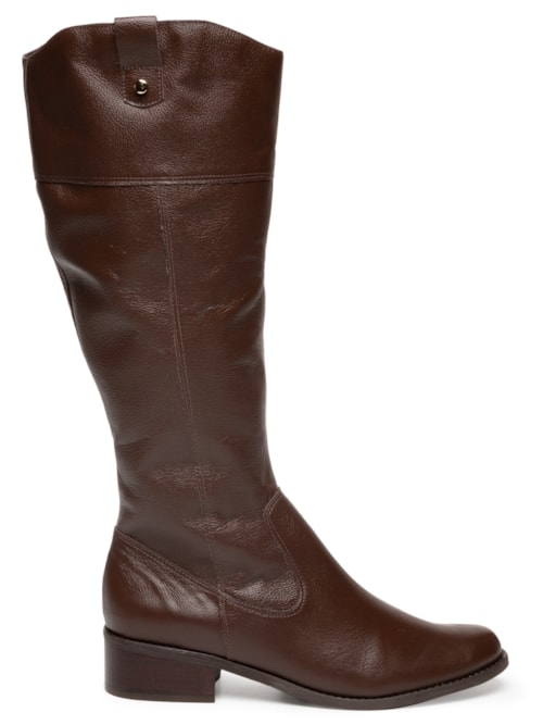 Bota Feminina Couro Montaria Alta - Marrom Bota Feminina Couro Montaria Alta - Marrom