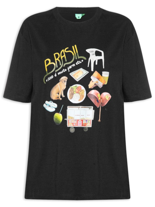Camiseta Feminina Ipanema Pack Brasil - Preto Camiseta Feminina Ipanema Pack Brasil - Preto