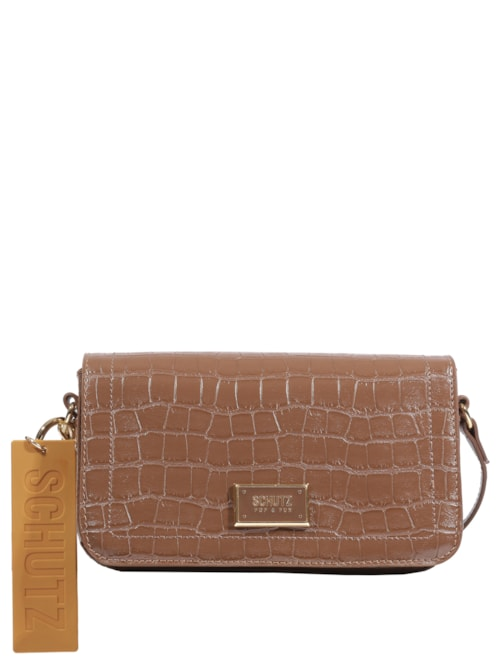 Bolsa Feminina Tiracolo Croco - Marrom Bolsa Feminina Tiracolo Croco - Marrom