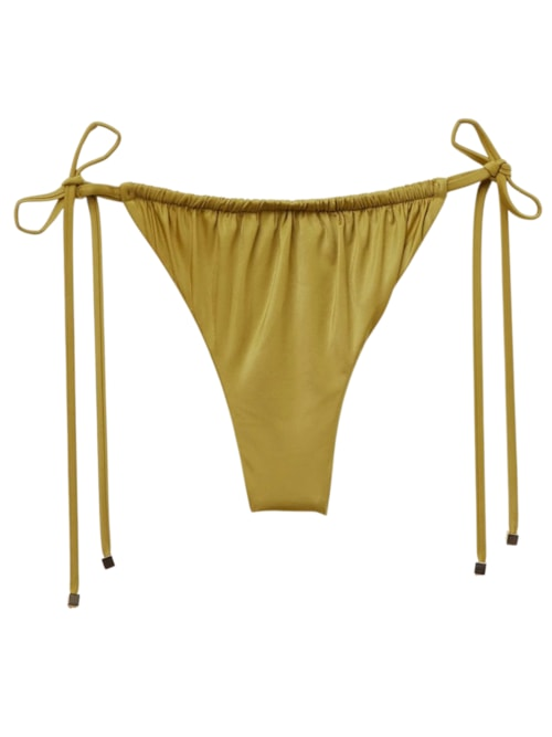 Calcinha De Biquíni Fio Dental Shiny Satin - Verde Calcinha De Biquíni Fio Dental Shiny Satin - Verde