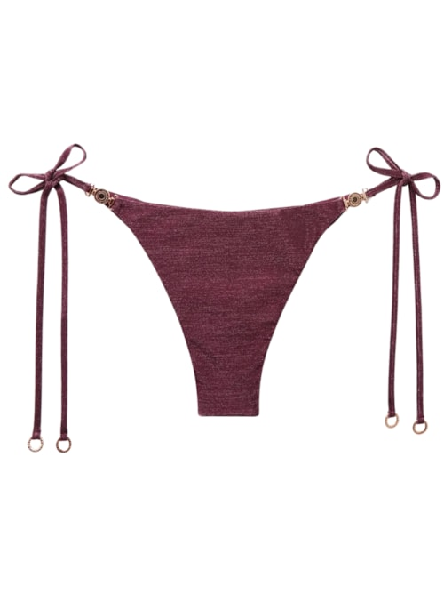 Calcinha De Biquíni Brasileira Com Amarração Golden Glow - Roxo Calcinha De Biquíni Brasileira Com Amarração Golden Glow - Roxo