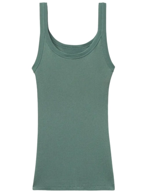 Regata Canelada Estilo Remador Em Algodão Supima - Verde Regata Canelada Estilo Remador Em Algodão Supima - Verde