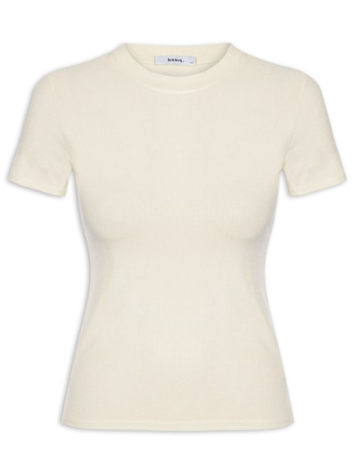 Camiseta Feminina Básica Manga Curta - Amarelo Camiseta Feminina Básica Manga Curta - Amarelo