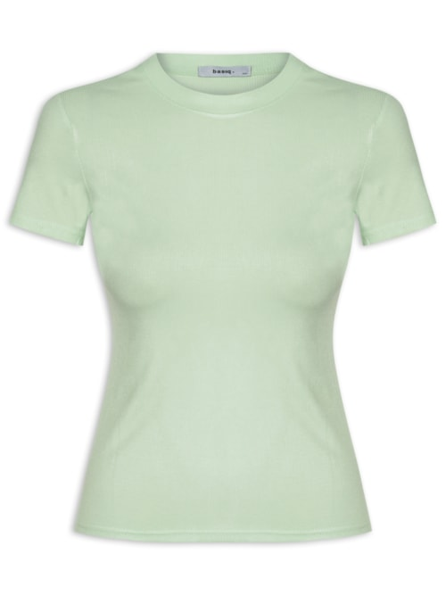 Camiseta Feminina Básica Manga Curta - Verde Camiseta Feminina Básica Manga Curta - Verde