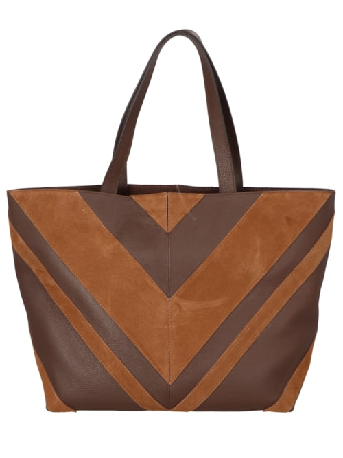 Bolsa Feminina Grande Camurça Viena - Marrom Bolsa Feminina Grande Camurça Viena - Marrom