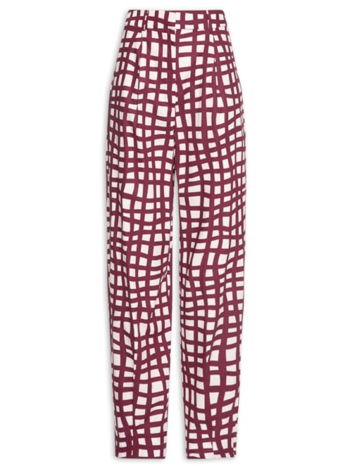 Calça Feminina Tricoline Est Trama - Vermelho Calça Feminina Tricoline Est Trama - Vermelho