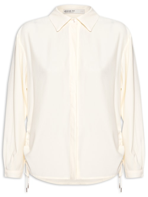 Camisa Feminina Com Regulagem - Amarelo Camisa Feminina Com Regulagem - Amarelo