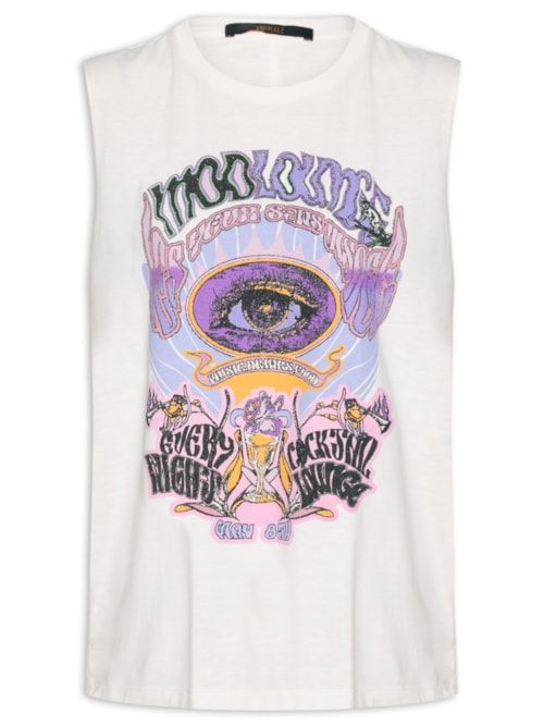 Regata Feminina Fun Lounge - Branco Regata Feminina Fun Lounge - Branco