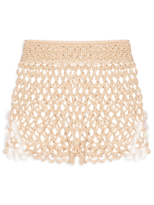 Short Feminino Crochê Iara - Bege
