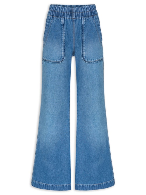Calça Feminina Jeans Spot Flare I26 - Azul Calça Feminina Jeans Spot Flare I26 - Azul
