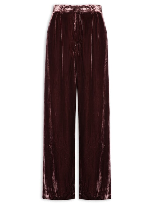 Calça Feminina Em Veludo Boho - Roxo Calça Feminina Em Veludo Boho - Roxo