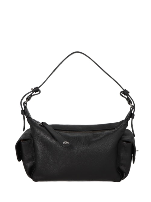 Bolsa Feminina Pequena Em Couro Campero - Preto Bolsa Feminina Pequena Em Couro Campero - Preto
