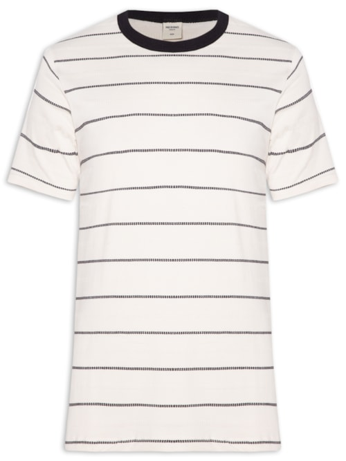 Camiseta Masculina Regular Fit Em Malha - Branco Camiseta Masculina Regular Fit Em Malha - Branco