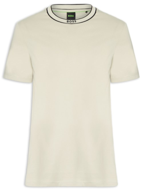 Camiseta Masculina Logo Crew Neck Tee 5 - Bege Camiseta Masculina Logo Crew Neck Tee 5 - Bege