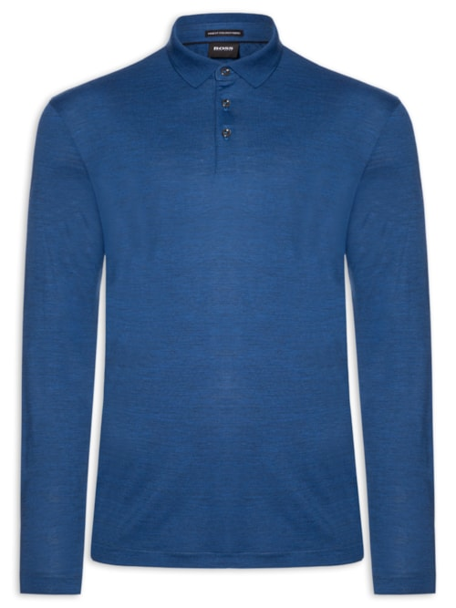Camiseta Masculina Manga Longa Person - Azul Camiseta Masculina Manga Longa Person - Azul