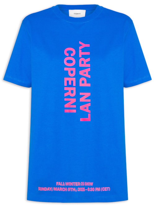 Camiseta Feminina Boxy Tee Lan Party - Azul Camiseta Feminina Boxy Tee Lan Party - Azul