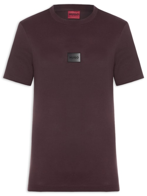 Camiseta Masculina Gradient Logo Crew Neck - Marrom