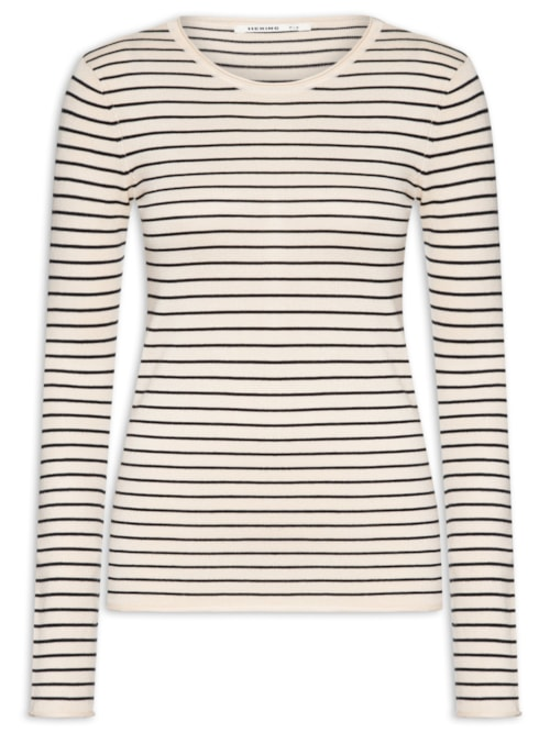 Blusa Feminina Manga Longa - Branco Blusa Feminina Manga Longa - Branco