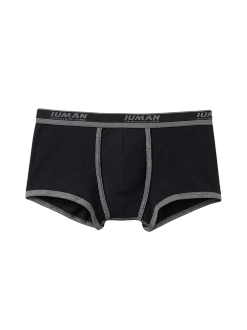 Cueca Boxer Com Logotipo Em Algodão Supima - Preto Cueca Boxer Com Logotipo Em Algodão Supima - Preto