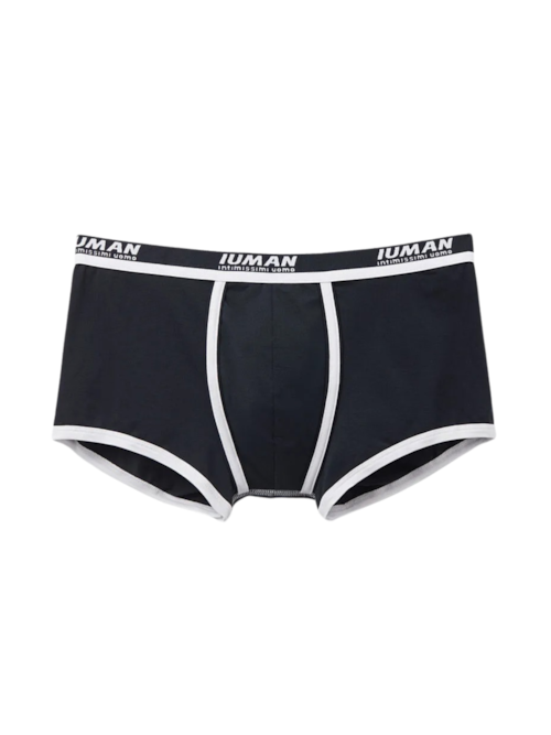 Cueca Boxer Com Logotipo Em Algodão Supima - Azul Cueca Boxer Com Logotipo Em Algodão Supima - Azul