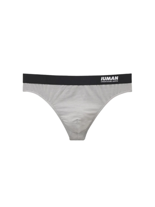 Cueca Fio Dental Em Microfibra Com Logótipo - Cinza Cueca Fio Dental Em Microfibra Com Logótipo - Cinza