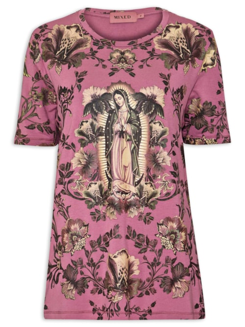 Camiseta Feminina Guadalupe I26 - Rosa Camiseta Feminina Guadalupe I26 - Rosa