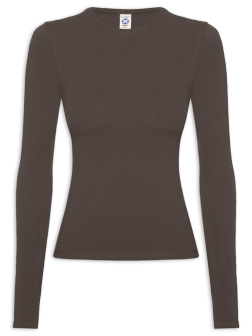 Blusa Feminina Manga Longa - Marrom