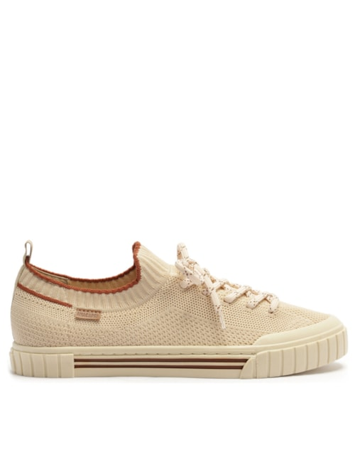 Tênis Feminino Knit Alê - Bege Tênis Feminino Knit Alê - Bege