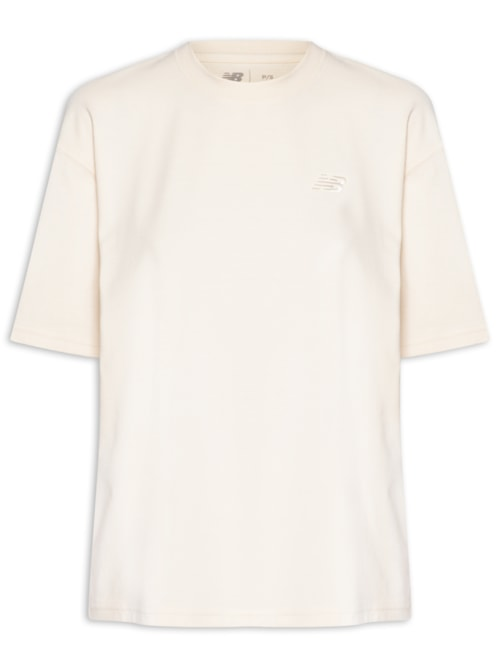 Camiseta Feminina Small Logo Over - Bege Camiseta Feminina Small Logo Over - Bege