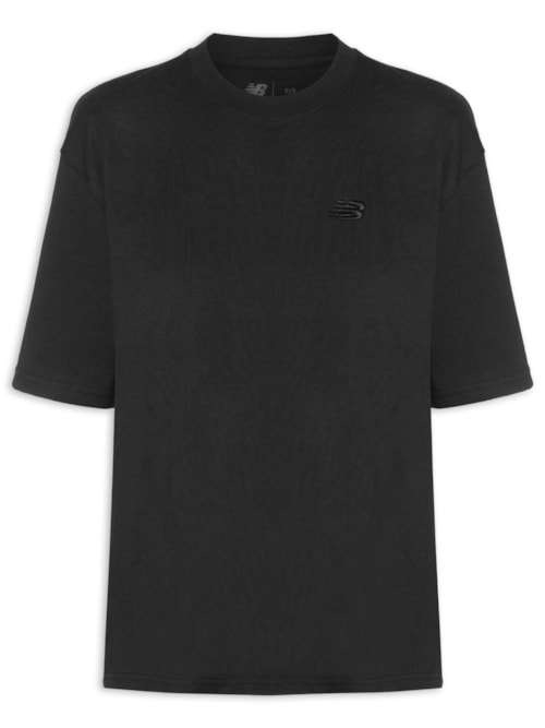 Camiseta Feminina Small Logo Over - Preto