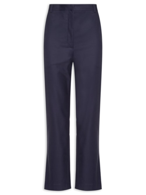 Calça Feminina Reta Bolso Faca - Azul