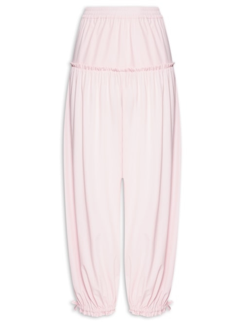 Calça Feminina Baggy Nylon Crema - Rosa
