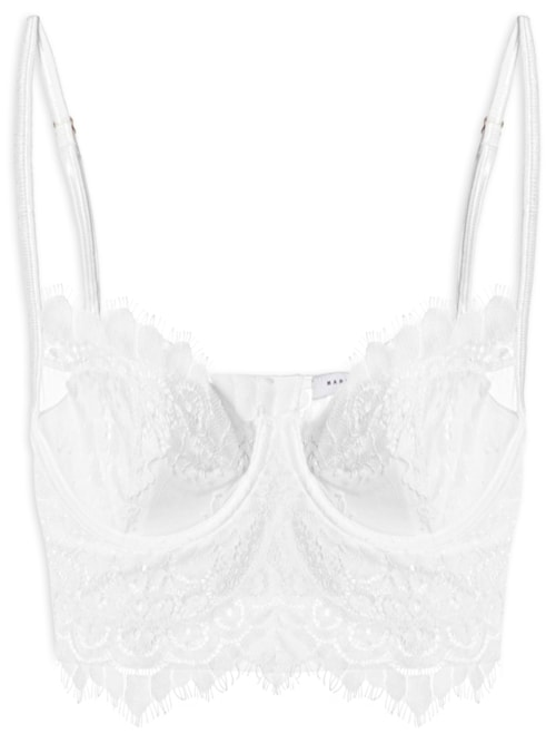 Top Feminino Em Renda - Branco Top Feminino Em Renda - Branco