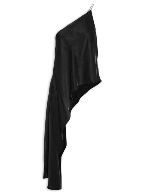 Top Um Ombro Assimétrico - Preto Top Um Ombro Assimétrico - Preto