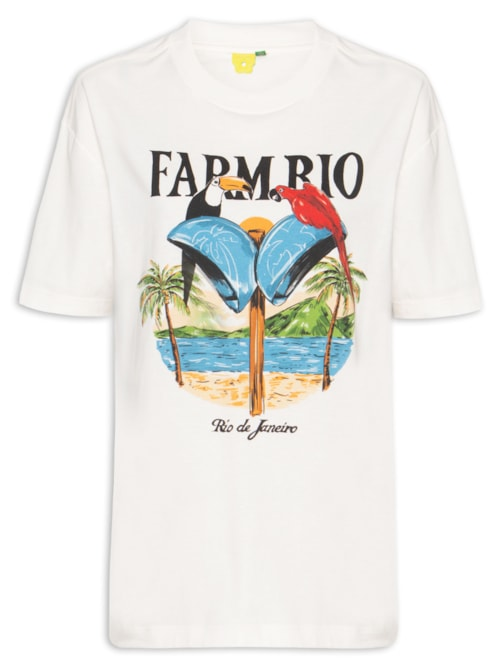 Camiseta Feminina Média Orelhão Rio - Branco Camiseta Feminina Média Orelhão Rio - Branco