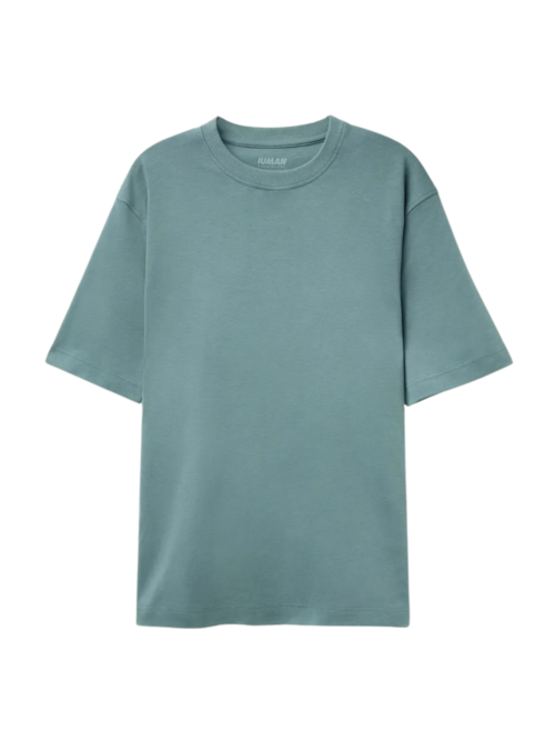 Camiseta Oversized Interlock Em Algodão - Verde Camiseta Oversized Interlock Em Algodão - Verde