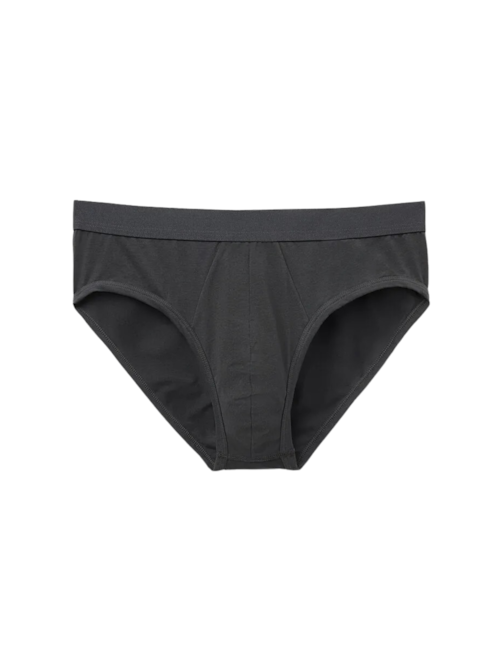 Cueca Slip Em Algodão Supima Com Elástico Visível - Cinza Cueca Slip Em Algodão Supima Com Elástico Visível - Cinza