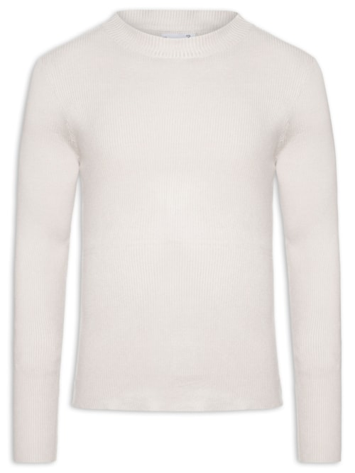 Tricot Masculino Gola Redonda Viscose - Cinza Tricot Masculino Gola Redonda Viscose - Cinza
