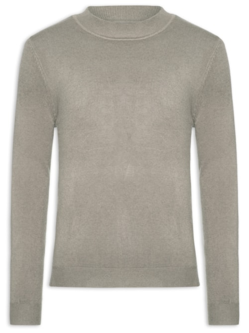 Tricot Masculino Gola Alta Básico - Verde Tricot Masculino Gola Alta Básico - Verde