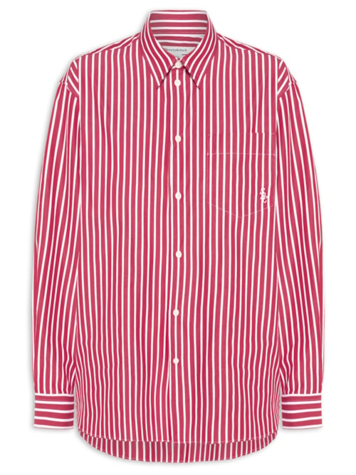 Camisa Feminina Oversized - Vermelho