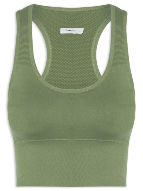 Top Feminino Fitness Com Bojo Removível - Verde Top Feminino Fitness Com Bojo Removível - Verde