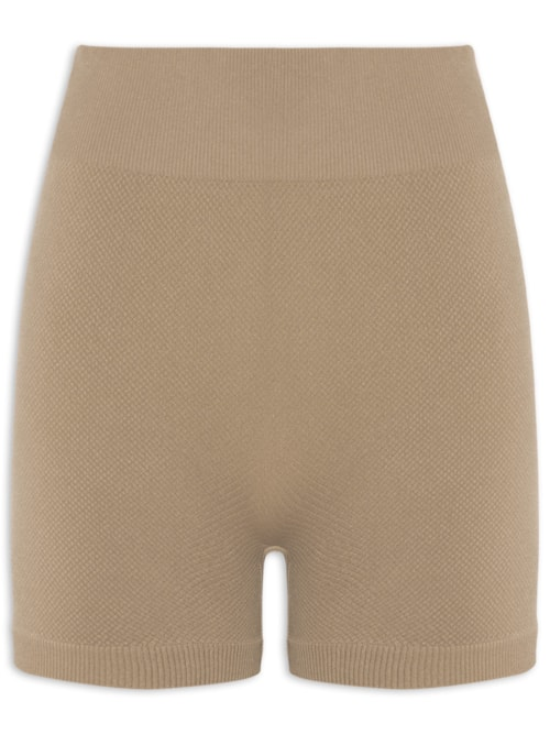 Short Feminino Fitness Texturizado - Bege