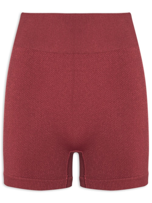 Short Feminino Fitness Texturizado - Vermelho