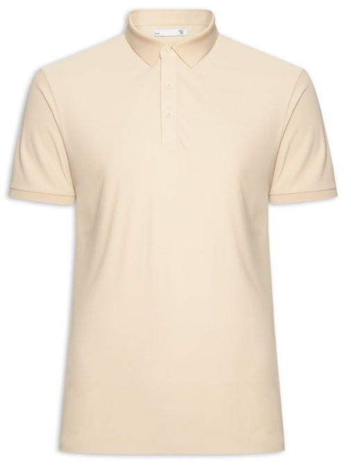Polo Masculina Toque Gelado Sem Costura - Bege Polo Masculina Toque Gelado Sem Costura - Bege