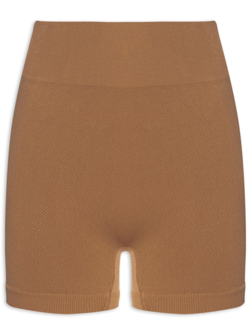 Short Feminino Fitness Texturizado - Marrom