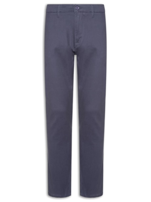 Calça Masculina Em Sarja Modelo Chino - Azul