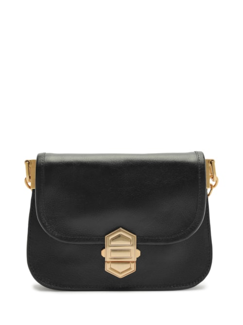 Bolsa Feminina Média Leather Sand - Preto Bolsa Feminina Média Leather Sand - Preto