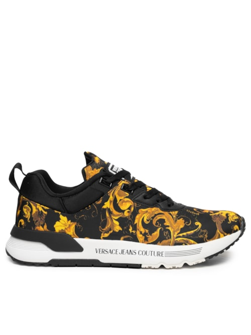 Tênis Masculino Casual Printed Barocco Logo - Preto Tênis Masculino Casual Printed Barocco Logo - Preto