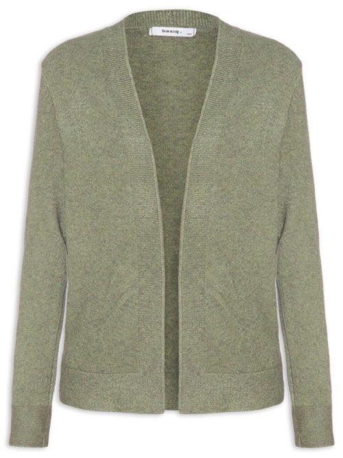 Cardigã Feminino Comfy Em Tricot - Verde Cardigã Feminino Comfy Em Tricot - Verde